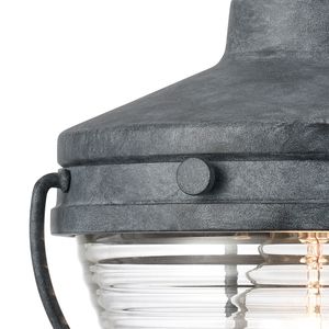 Eastport 10'' High 1-Light Outdoor Sconce - Aged Zinc 3