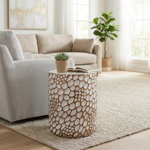 NEWTONCREST WHITE GARDEN STOOL 20 (IN) 11
