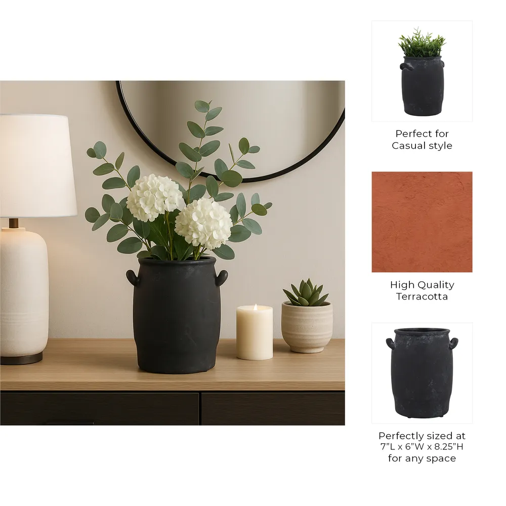 FRAZERCROSS BLACK VASE 9 (IN)