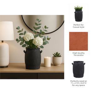 FRAZERCROSS BLACK VASE 9 (IN) 11