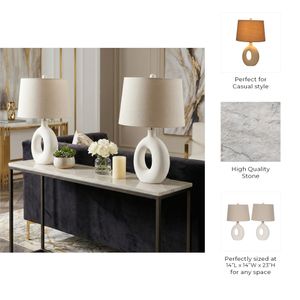 EBBMOOR SET OF 2 WHITE LAMPS 23 (IN) 10