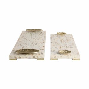 HARSTONGROVE SET OF 2 WHITE TRAY 3 (IN) 4