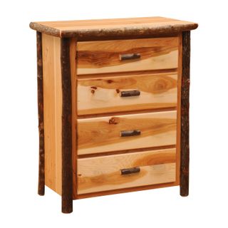 Hickory Log Four Drawer Chest - Natural - Premium Line