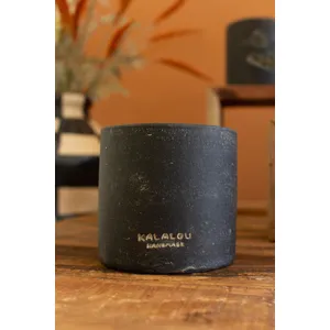 Short Black Clay Jack-O-Lantern 3