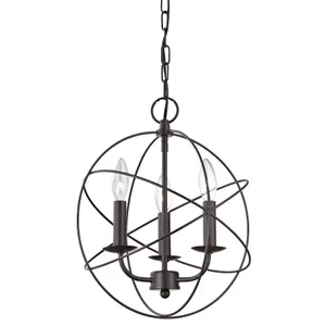 Williamsport 13'' Wide 3-Light Chandelier - Oil Rubbed Bronze 1