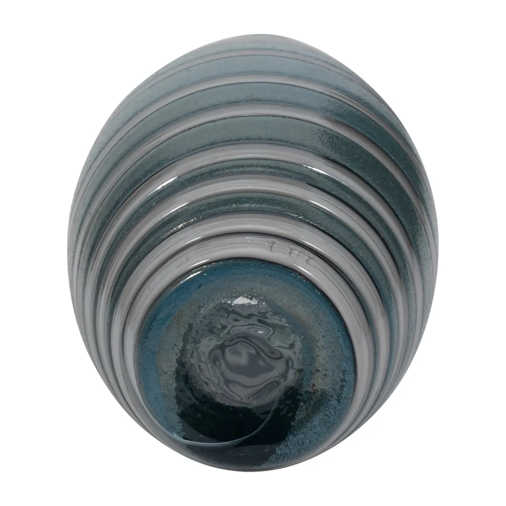 DENVERRIDGE BLUE GLASS VASE 12 (IN)