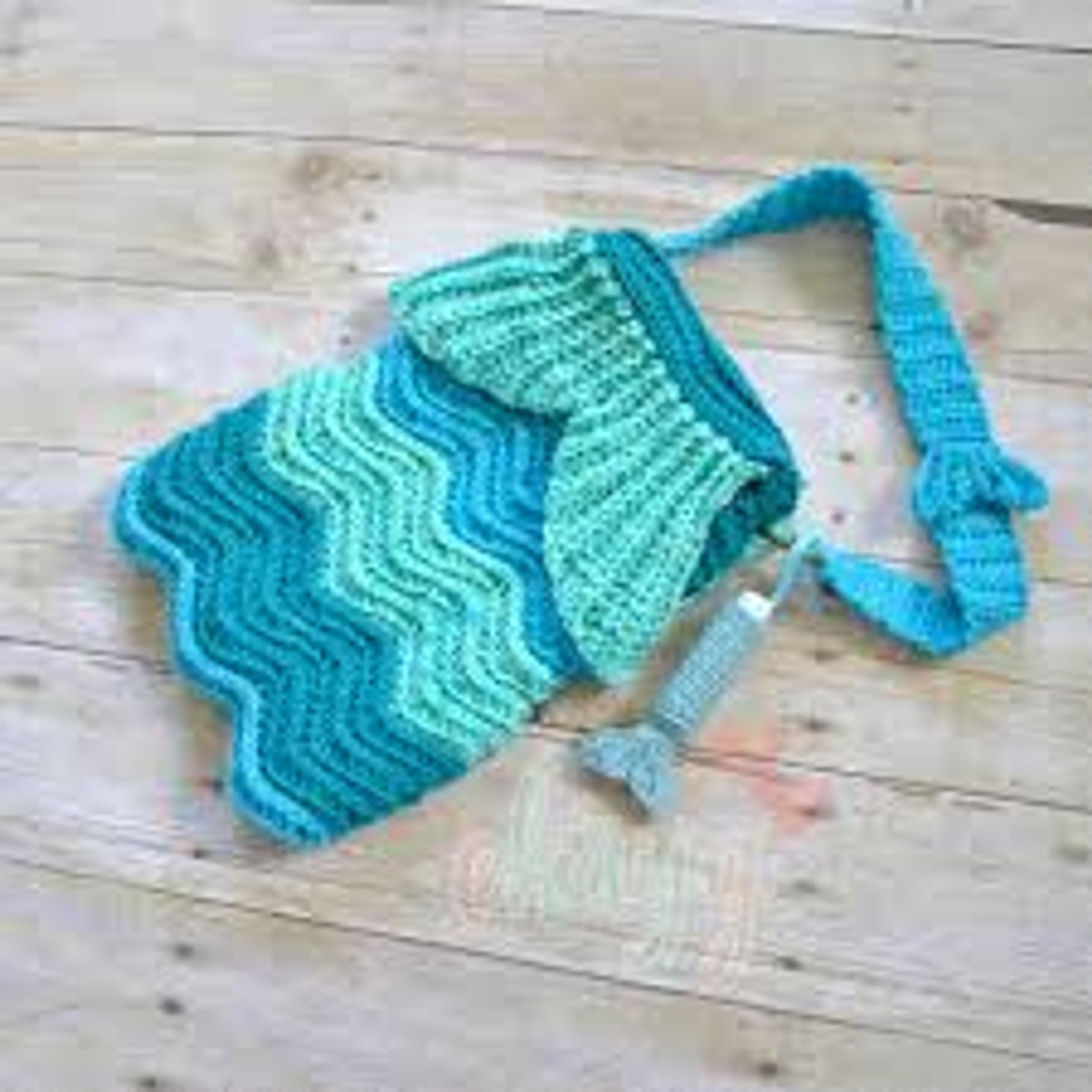 REPEAT MERMAID CANVAS HIP BAG - SEAFOAM
