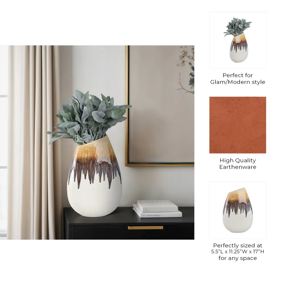 GUNNARMILL WHITE VASE 17 (IN)