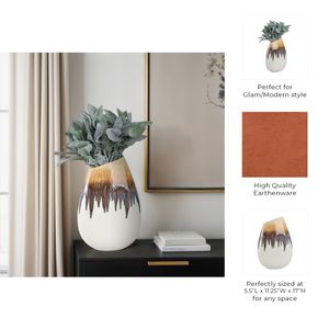 GUNNARMILL WHITE VASE 17 (IN) 11