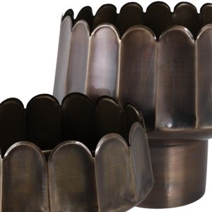 MAXWELLSHAW SET OF 2 GOLD PLANTER 11 (IN) 6
