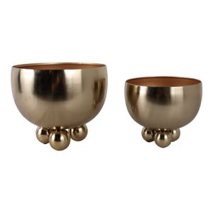SLATEOAK SET OF 2 GOLD PLANTER 10 (IN) 1