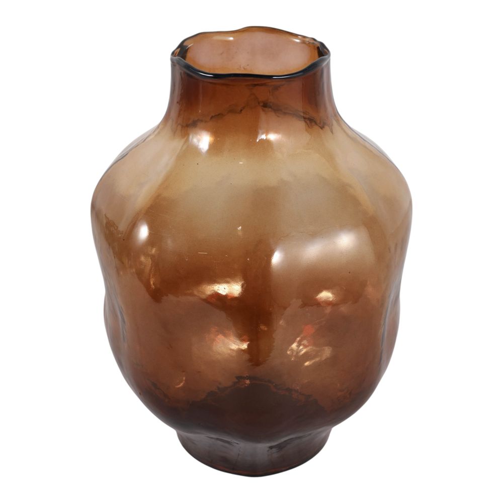 SARAHCLIFF BROWN GLASS VASE 13 (IN)