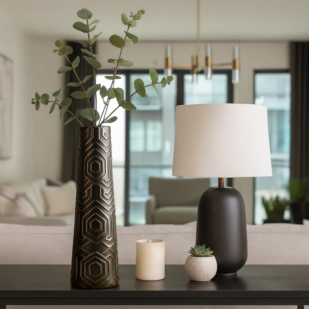 MORGANBROOK BLACK VASE 22 (IN)