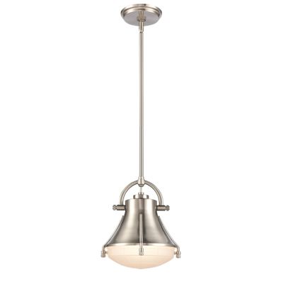 Urbanite 9″ Wide 1-Light Mini Pendant - Satin Nickel