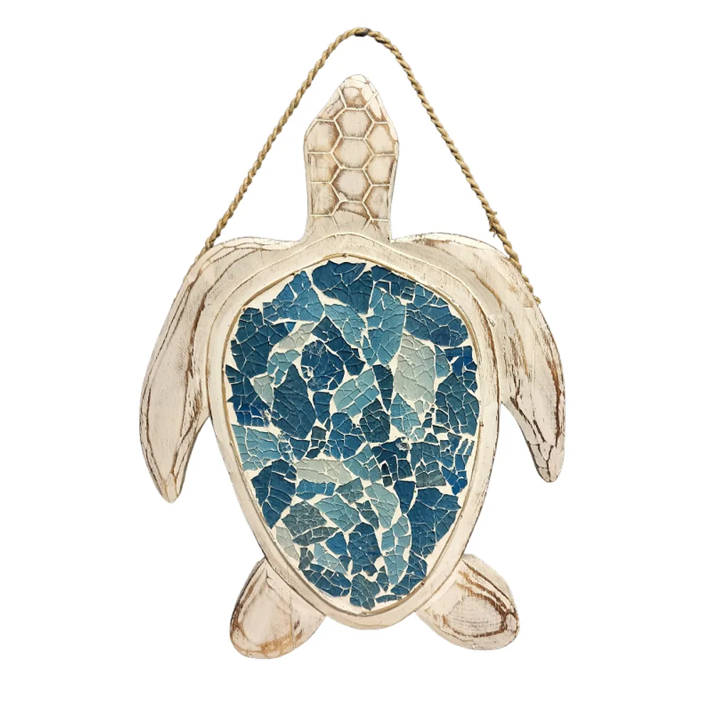 16" MOSAIC TURTLE WALL DECOR
