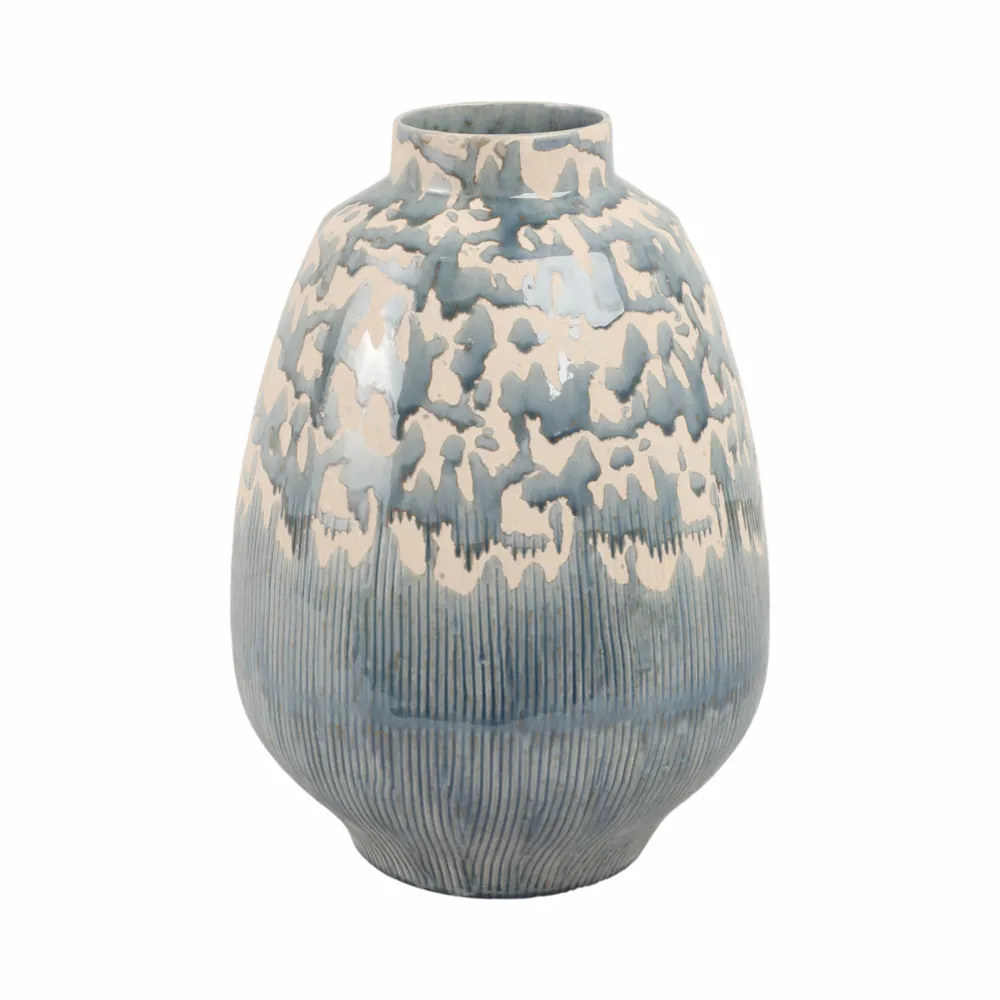 TROY GRAY VASE 14 (IN)