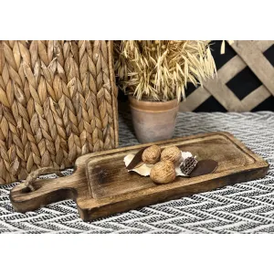 Dark Wood Chopping Tray 15x5x0.5in 2