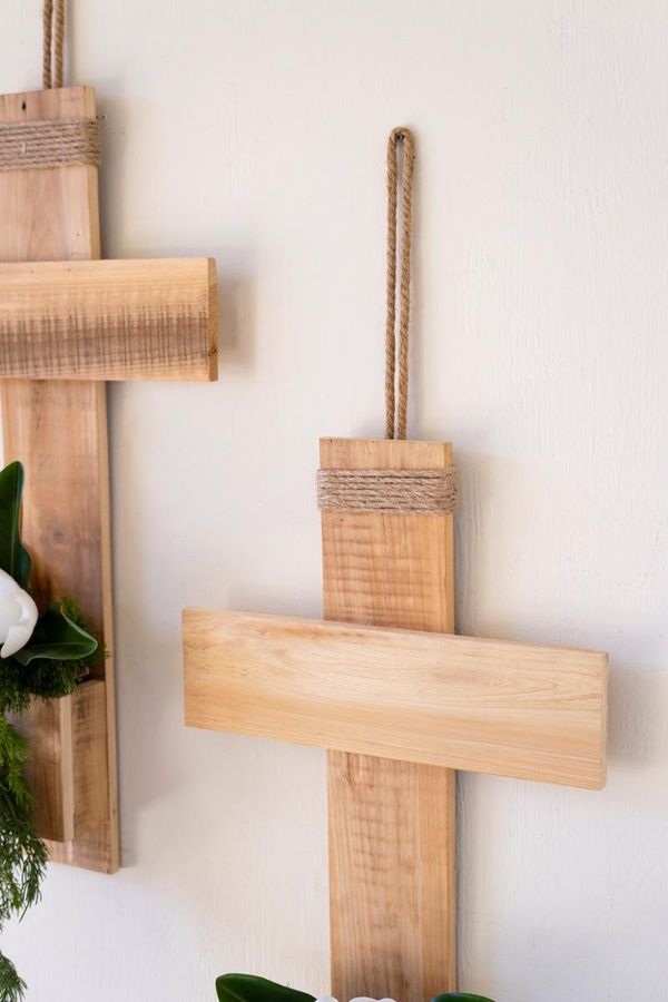 Recycled Pine Cross Wall Planter