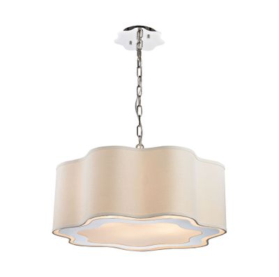 Villoy 24″ Wide 4-Light Chandelier - Polished Nickel