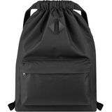 NYLON DRAWSTRING BACKPACK - BLACK 1