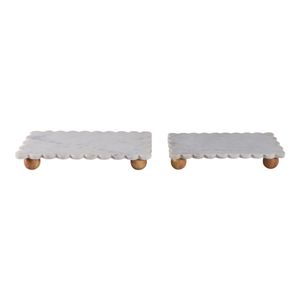 SAMSONVIEW SET OF 2 WHITE TRAY 3 (IN) 3
