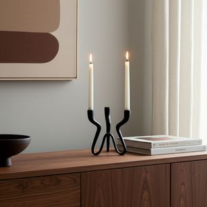 TODDBURN BLACK CANDLE HOLDER 10 (IN) 11