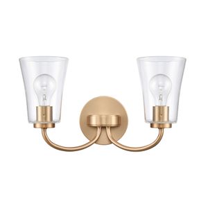 Emily 17'' Wide 2-Light Vanity Light - Brushed Gold 2