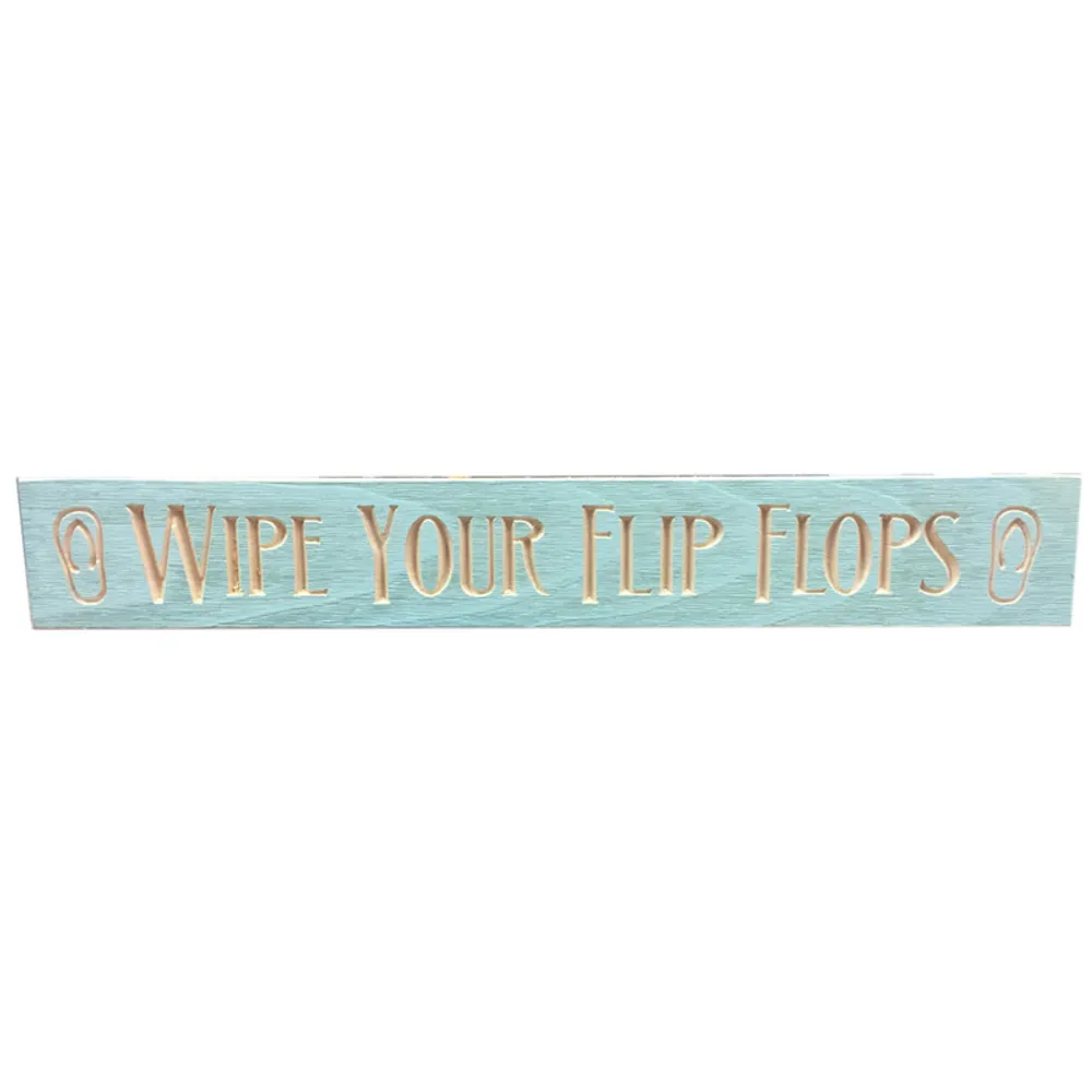 24" USA FLIP FLOPS ROUTED BARNWOOD SIGN