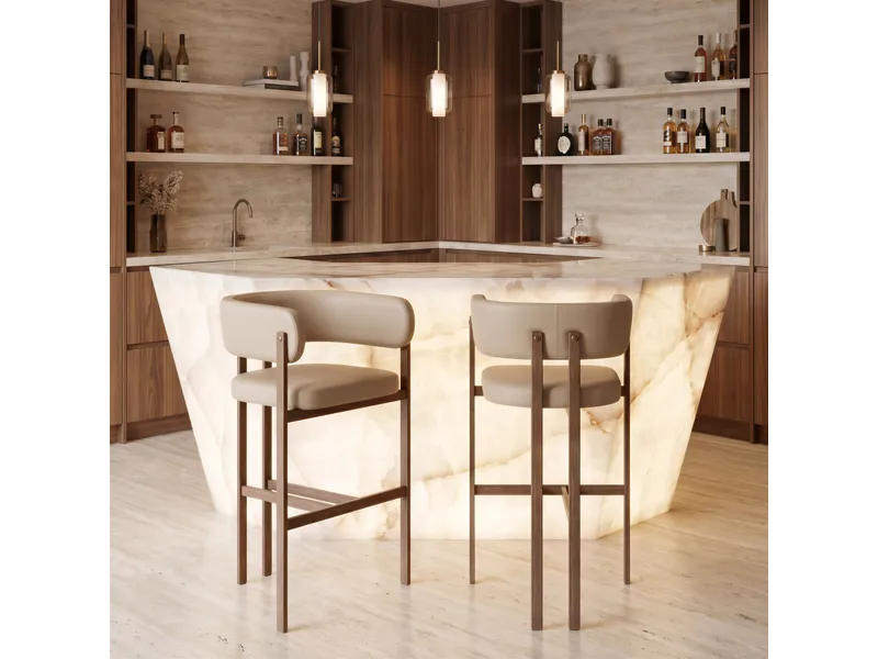 Ruge Barstool Beige 2