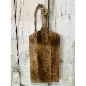 Dark Wood Rectangle Chopping Board 17x7x0.5in 3