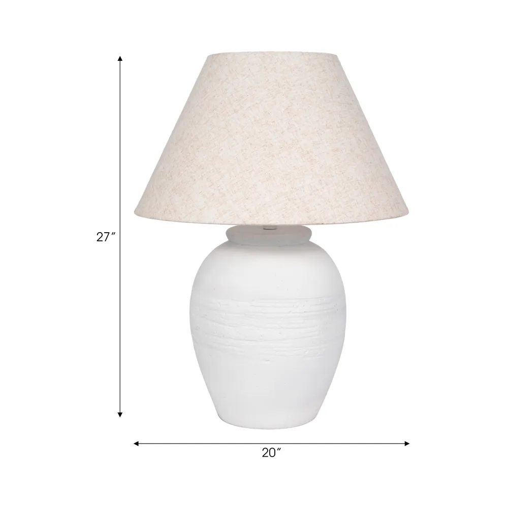 DARRENWAY WHITE LAMP 27 (IN)