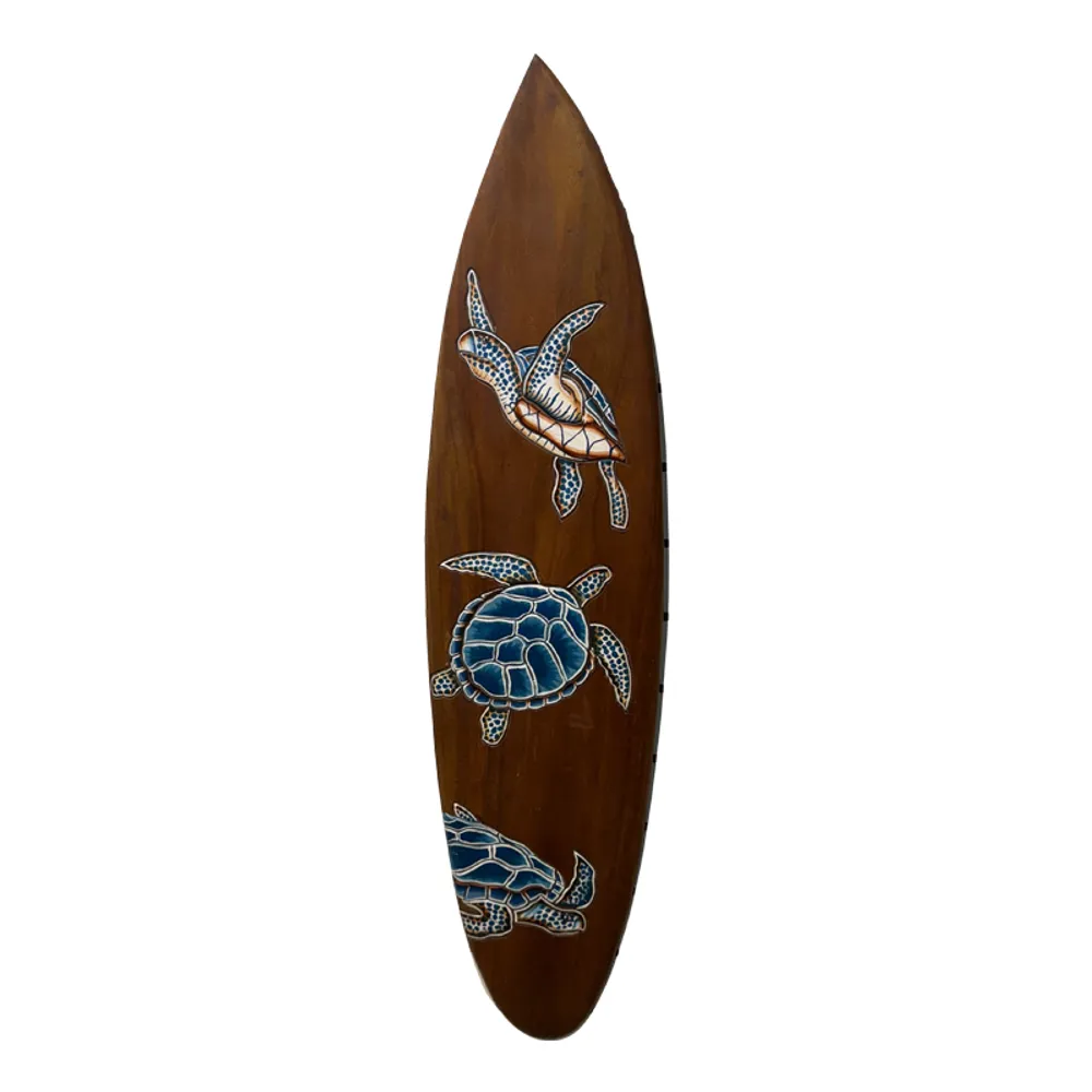 39-1/2" SURFBOARD   WITH BLUE TURTLES