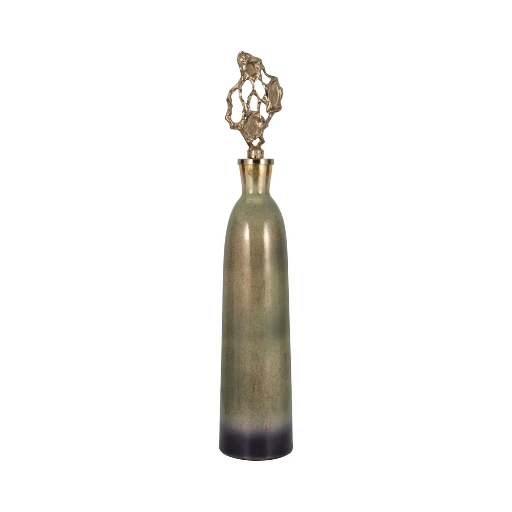 BECKETTWELL GOLD GLASS VASE 41 (IN)