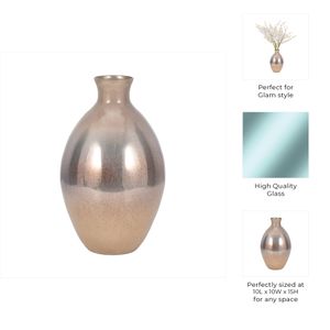 ELMONTDALE GOLD GLASS VASE 15 (IN) 10