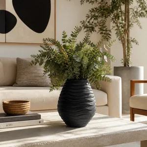 HAVENOAK BLACK VASE 14 (IN) 10
