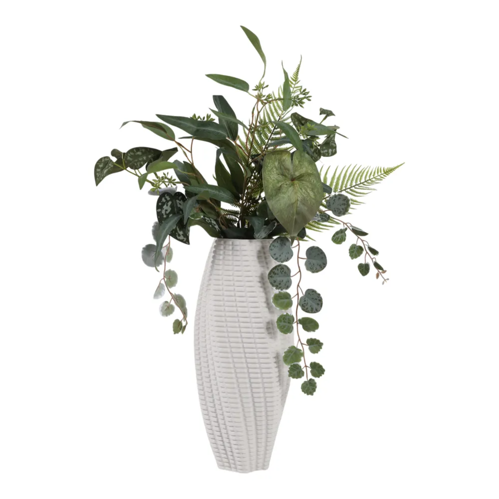 ELWINROSE WHITE VASE 16 (IN)