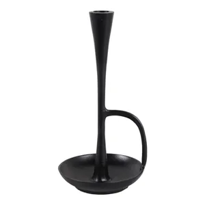 DECKERROSE BLACK CANDLE HOLDER 10 (IN) 1