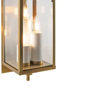 Back Bay 16.75'' High 3-Light Outdoor Sconce - Aged Brass 4