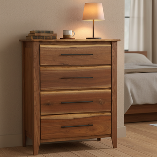Heartland Walnut Four Drawer Chest - Premium