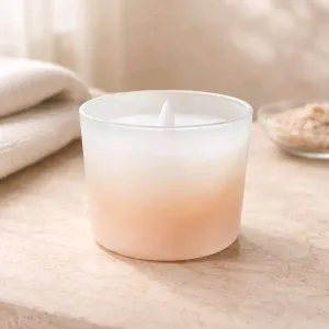 Peach Faded Paint Glass Wax Candle 4.4x3.2in 1