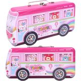 ROAD TRIPPERS BUS KEYCHAIN W SPINNING WHEELS - PUFFIN FAMILY 1