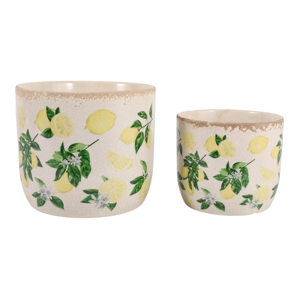 CHLOE SET OF 2 YELLOW PLANTER 7 (IN)