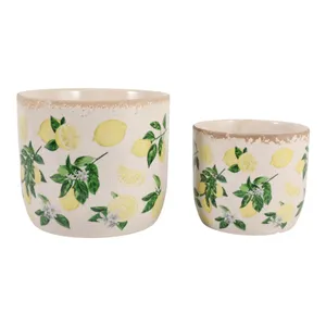 CHLOE SET OF 2 YELLOW PLANTER 7 (IN) 4