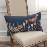 Embroidered Cotton Throw Pillow 1