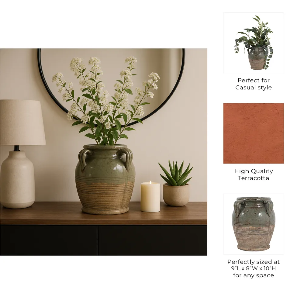 COHENWAY GREEN VASE 10 (IN)