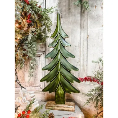 Wooden Tree w/ Green Enamel 16x4x40in