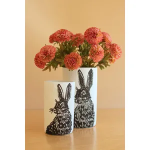 Set of 2 Cement Easter Rabbit Planters 3
