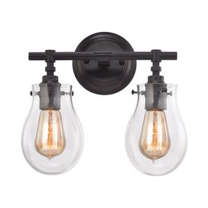 Jaelyn 13'' Wide 2-Light Vanity Light - Oil Rubbed Bronze 1