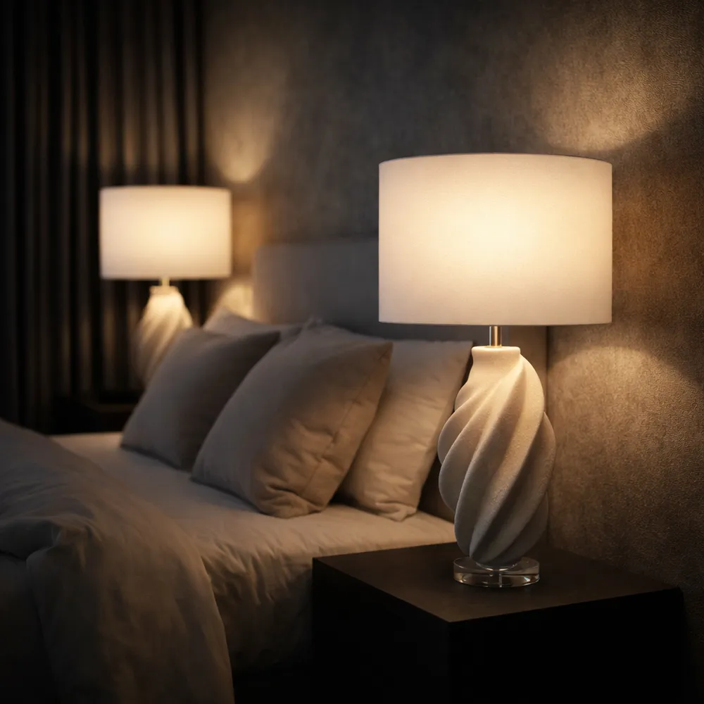 RAFECROSS IVORY LAMP 25 (IN)