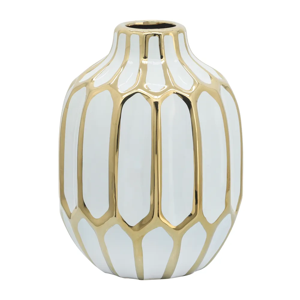 CALVINHAM WHITE VASE 8 (IN)